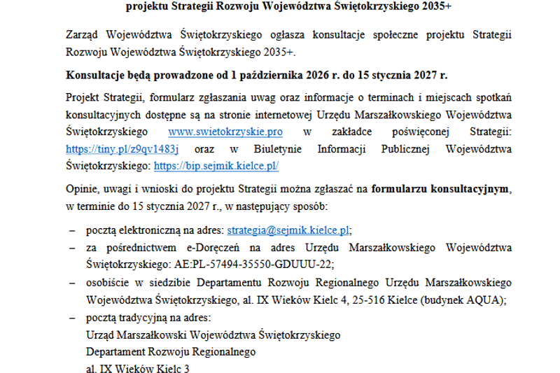 Ogłoszenie 2035Plus