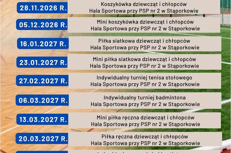 Gminny Kalendarz Imprez Sportowych